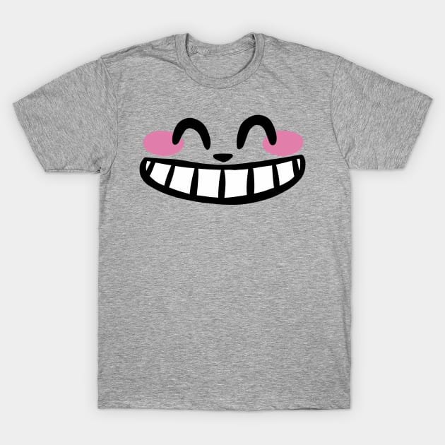 Big Smiling Cat Face T-Shirt by xenotransplant